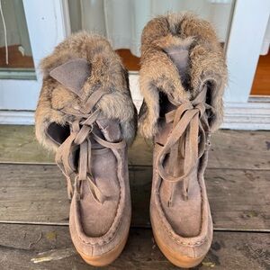 Coach Cozy Fur-Lined Winter Boots